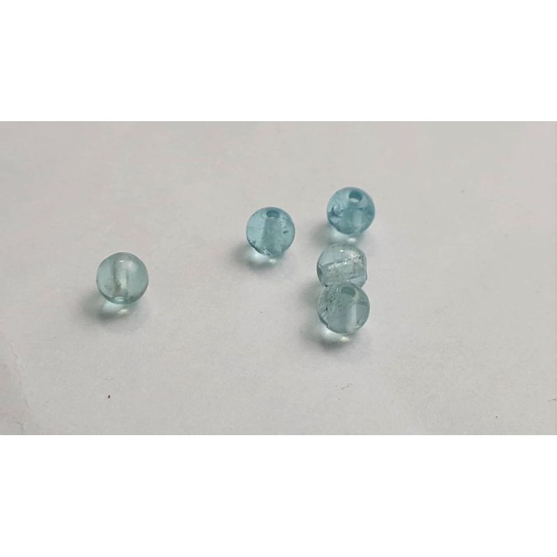 手作材料。DIY超級完美晶透 ★甜蜜水晶二館★天然藍磷灰石散珠3.8mm 晶透藍:圖片 4