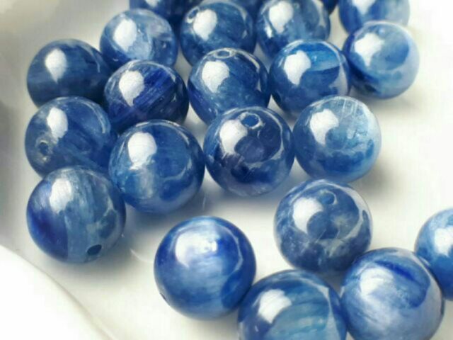 半寶石♡甜蜜水晶二館♡天然貓眼藍晶石8mm散珠。手作材料。 藍炫螢光 超美 純天然的寶石 ♡J0416B04-A1A3:圖片 3