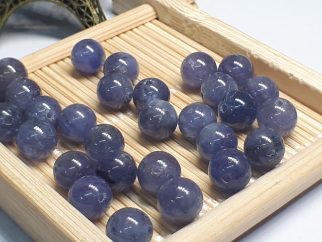 J1117B03♡甜蜜水晶二館♡手作材料~diy 水晶坦桑石5mm散珠 坦桑石 丹泉石 純天然的寶石 ♡:圖片 2