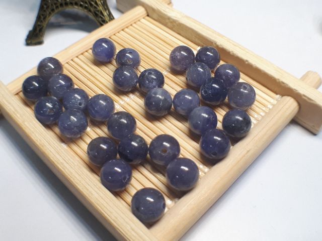 J1117B03♡甜蜜水晶二館♡手作材料~diy 水晶坦桑石5mm散珠 坦桑石 丹泉石 純天然的寶石 ♡:圖片 3