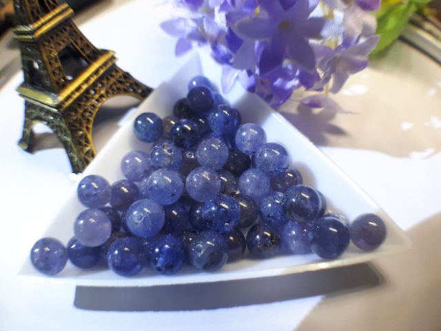 J1117B03♡甜蜜水晶二館♡手作材料~diy 水晶坦桑石5mm散珠 坦桑石 丹泉石 純天然的寶石 ♡:圖片 7