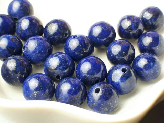 ♡甜蜜創意水晶♡diy 水晶手作材料~天然青金石8mm散珠 J0127B03♡1包5顆賣:圖片 3