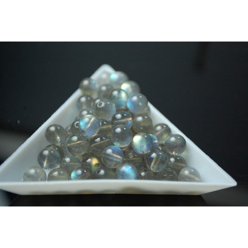 天然藍光彩光拉長石♡甜蜜創意水晶♡diy 水晶手作材料~藍光彩光拉長石6.5mm散珠🌸♡0608A04-3♡:圖片 2