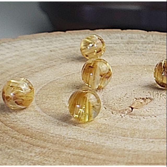 甜蜜水晶二館 天然鈦晶散珠 貓眼 黃金 鈦晶 版絲鈦晶 頂級J0428B04-63
