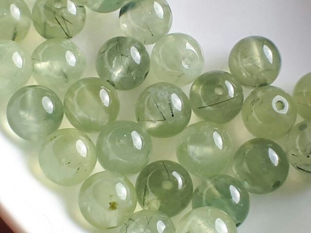 ♡甜蜜水晶二館♡手作材料天然葡萄石散珠♡6.8~7.8mm散珠商品如圖。透綠葡萄♡數量有限售完止♡J00101A13-4:圖片 4