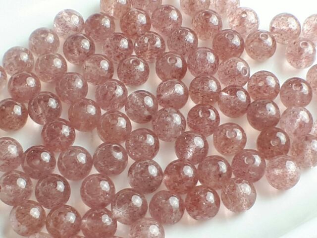 ♡1126P003 ♡甜蜜水晶二館♡手作材料~天然俄羅斯草莓晶散珠♡6mm散珠商品如圖。♡數量有限售完止:圖片 3