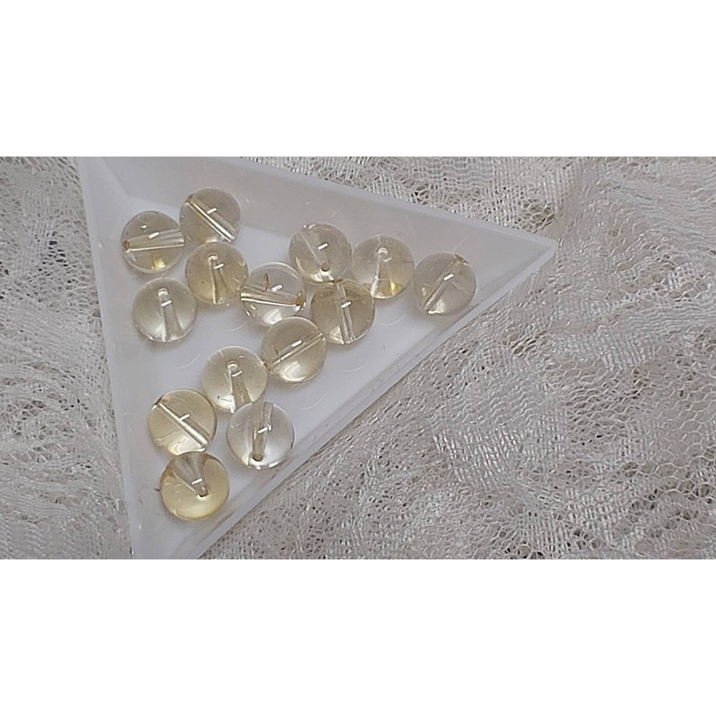 ♡甜蜜水晶二館1105B05天然礦未經加工燒黃天然形成♡因為天然所以較淡♡天然無燒黃水晶圓珠手鍊♡賺錢手鍊♡散珠♡DIY:圖片 4
