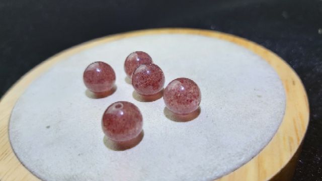 1010P01。0127P07天然草莓晶~甜蜜水晶二館~diy 水晶手作材料~8.5-9.8mm草莓晶散珠【人緣極好】:圖片 7