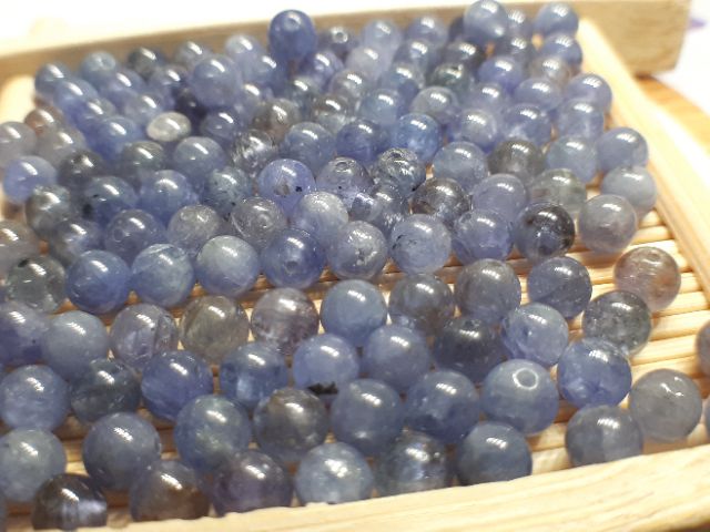 J1117B03♡甜蜜水晶二館♡diy水晶手作材料~天然坦桑石4~5mm散珠。 藍紫透超美 純天然的寶石 ♡:圖片 7